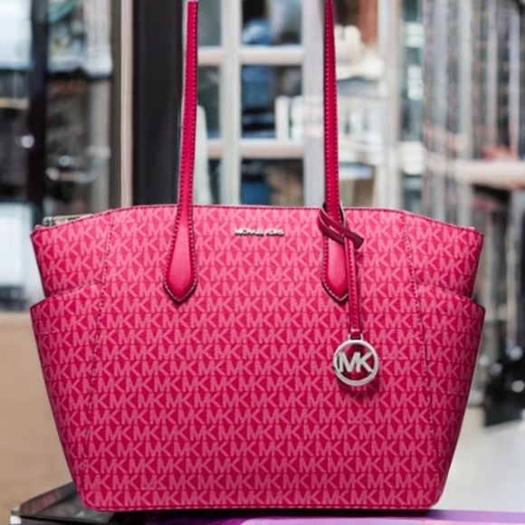 Michael Kors 'Marilyn' Medium Tote Dark Raspberry